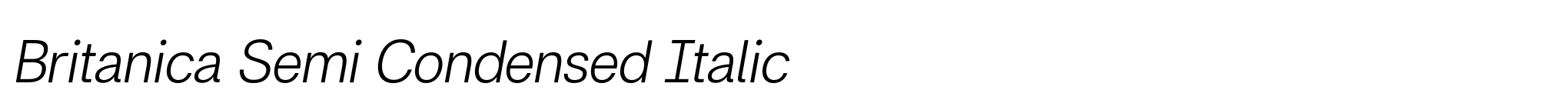 Britanica Semi Condensed Italic image